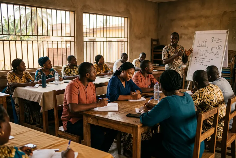 A capacity-building workshop with NGO staff in Cotonou
